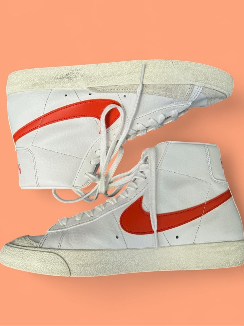 Nike Men’s Blazer Mid '77 white and orange sneakers